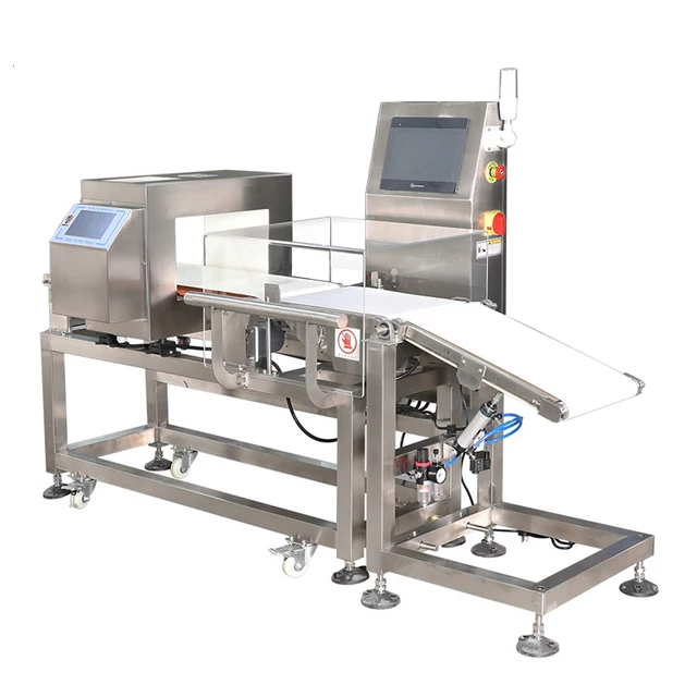 metal detector combined checkweigher with rejection system