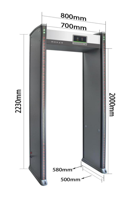 33 zone body scanner metal detectors